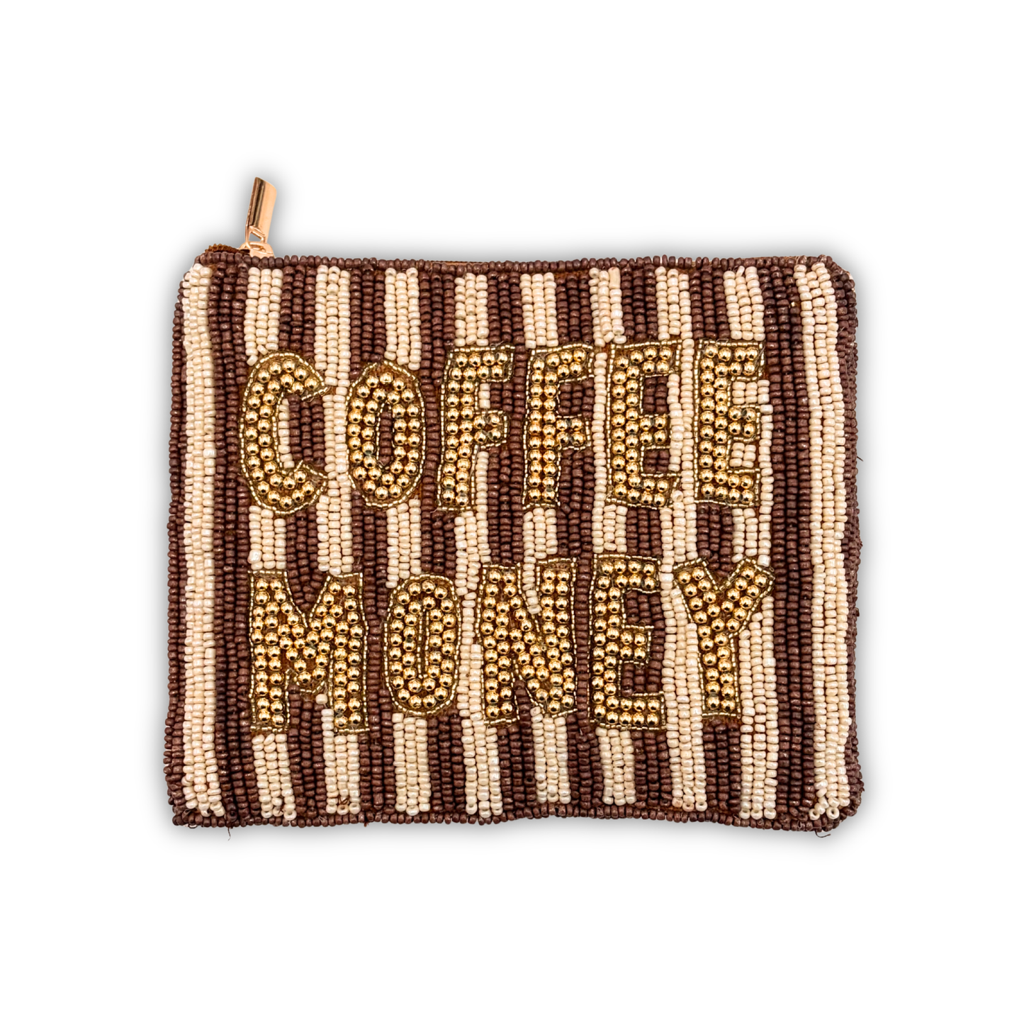 PRE-ORDER: Coffee Money Beaded Coin Pouch
