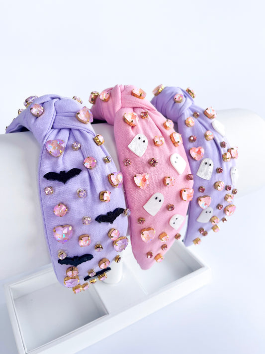 👻 Halloween Jeweled Knotted Headband