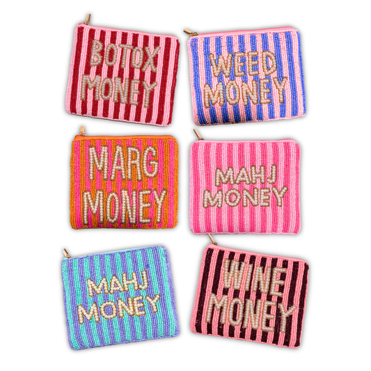 Money Beaded Coin Pouches