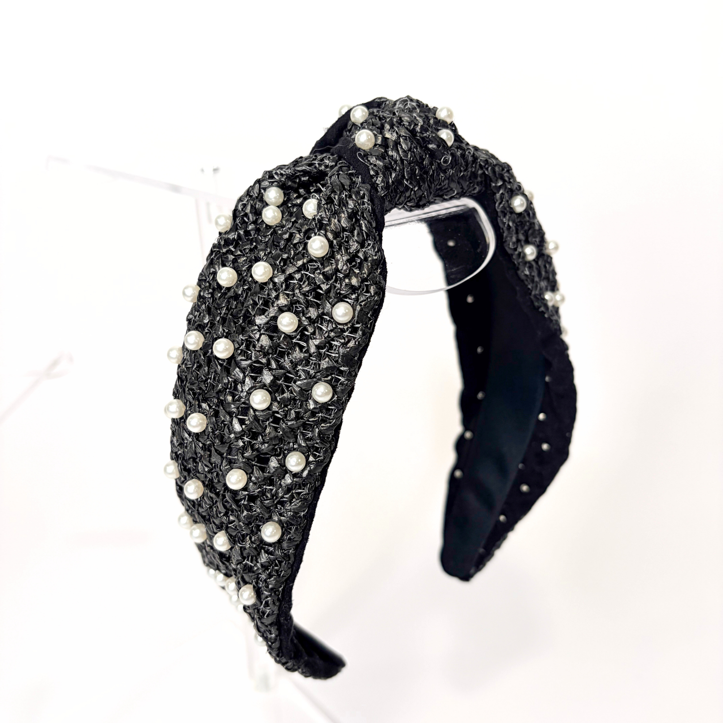 🖤 Black Statement Headbands | Pearl, Crystal & Raffia Styles