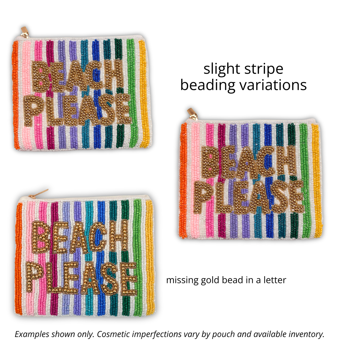 Perfectly Imperfect Beaded Pouches ✨ Cosmetic Imperfections Discount