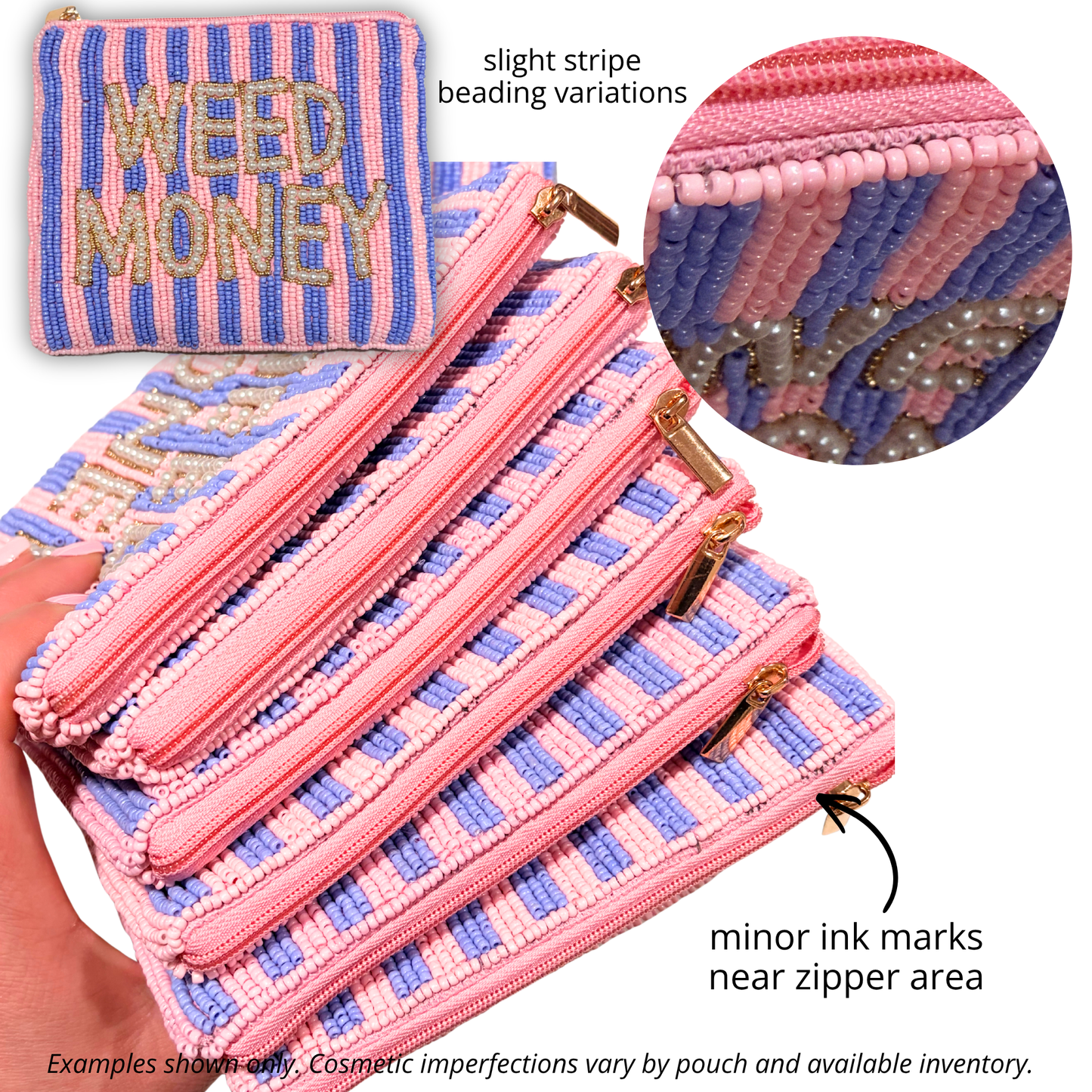 Perfectly Imperfect Beaded Pouches ✨ Cosmetic Imperfections Discount