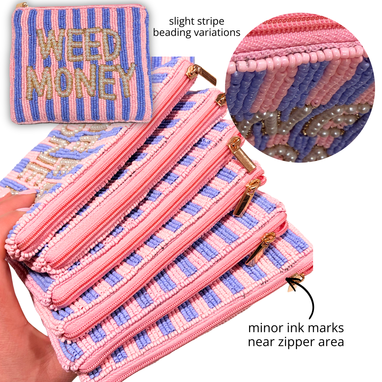 Perfectly Imperfect Beaded Pouches ✨ Cosmetic Imperfections Discount