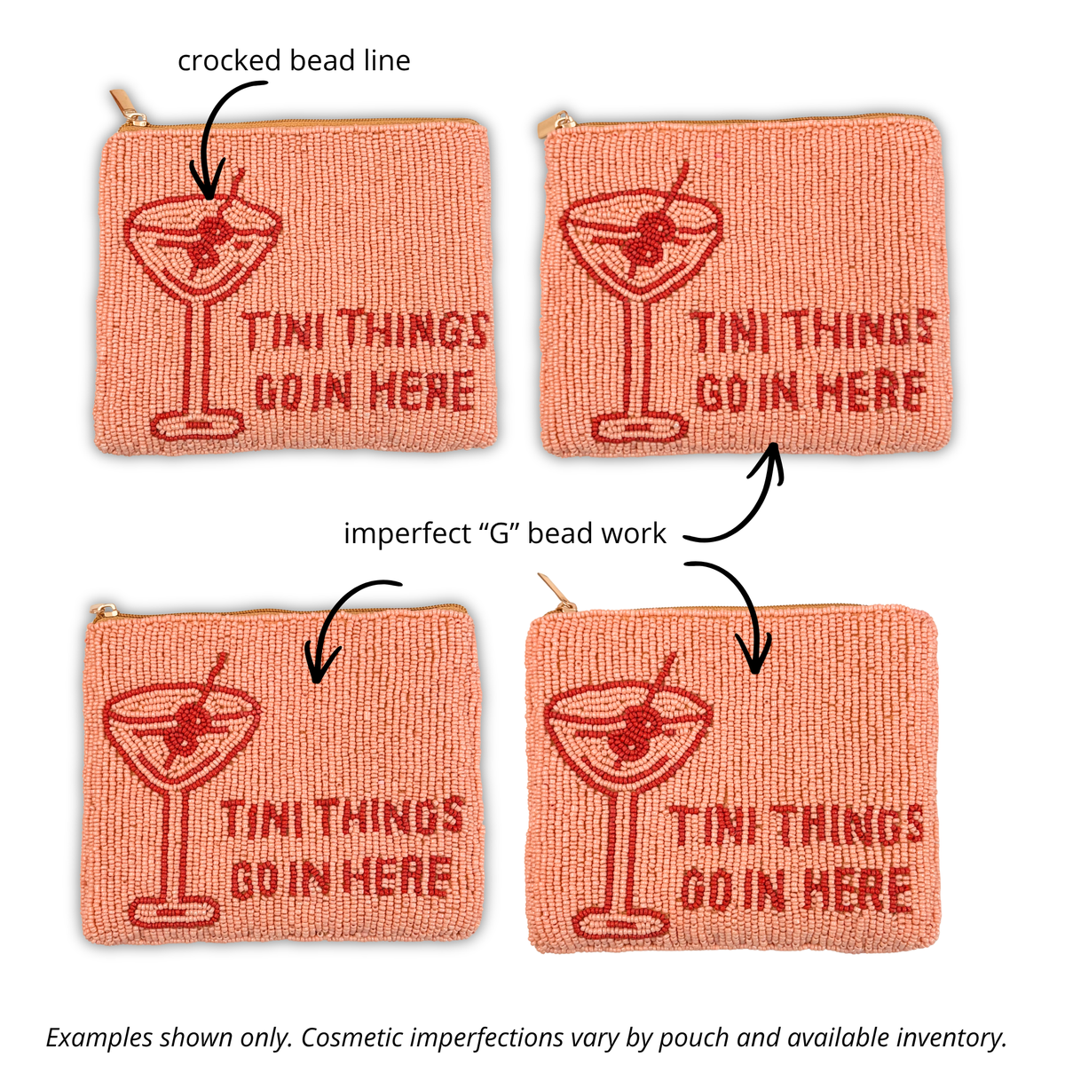 Perfectly Imperfect Beaded Pouches ✨ Cosmetic Imperfections Discount