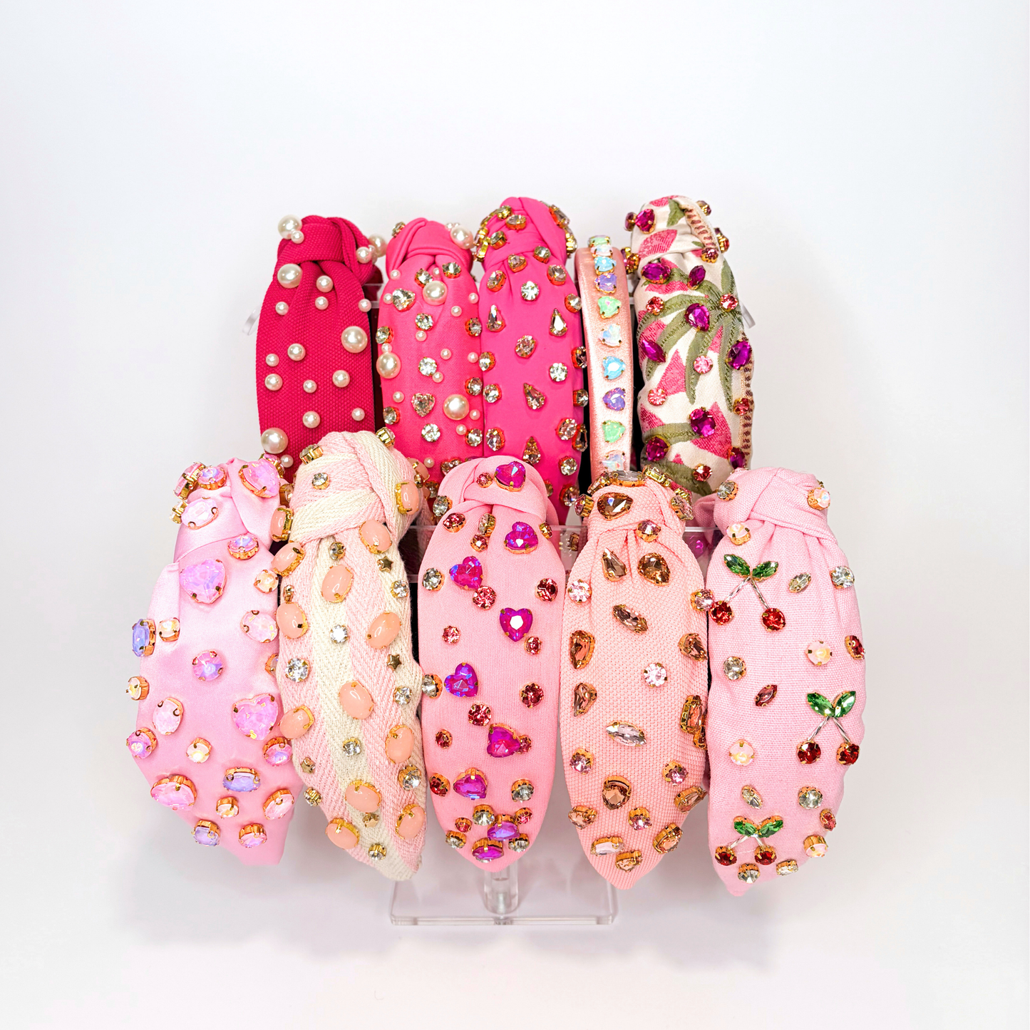💖 Pink Statement Headbands | Pearl, Crystal & Gem Embellished Headbands