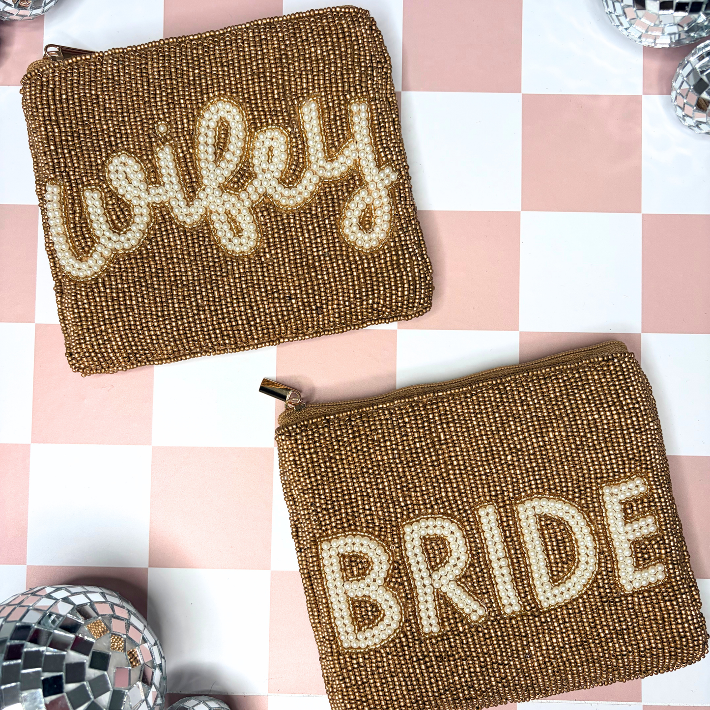 Bridal Beaded Coin Pouches