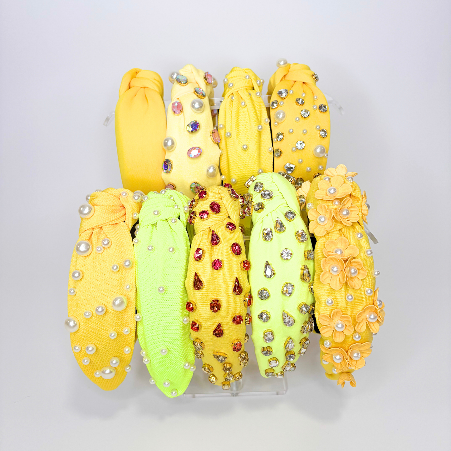 ✨ Yellow Statement Headbands | Pearl, Gem & Floral Styles