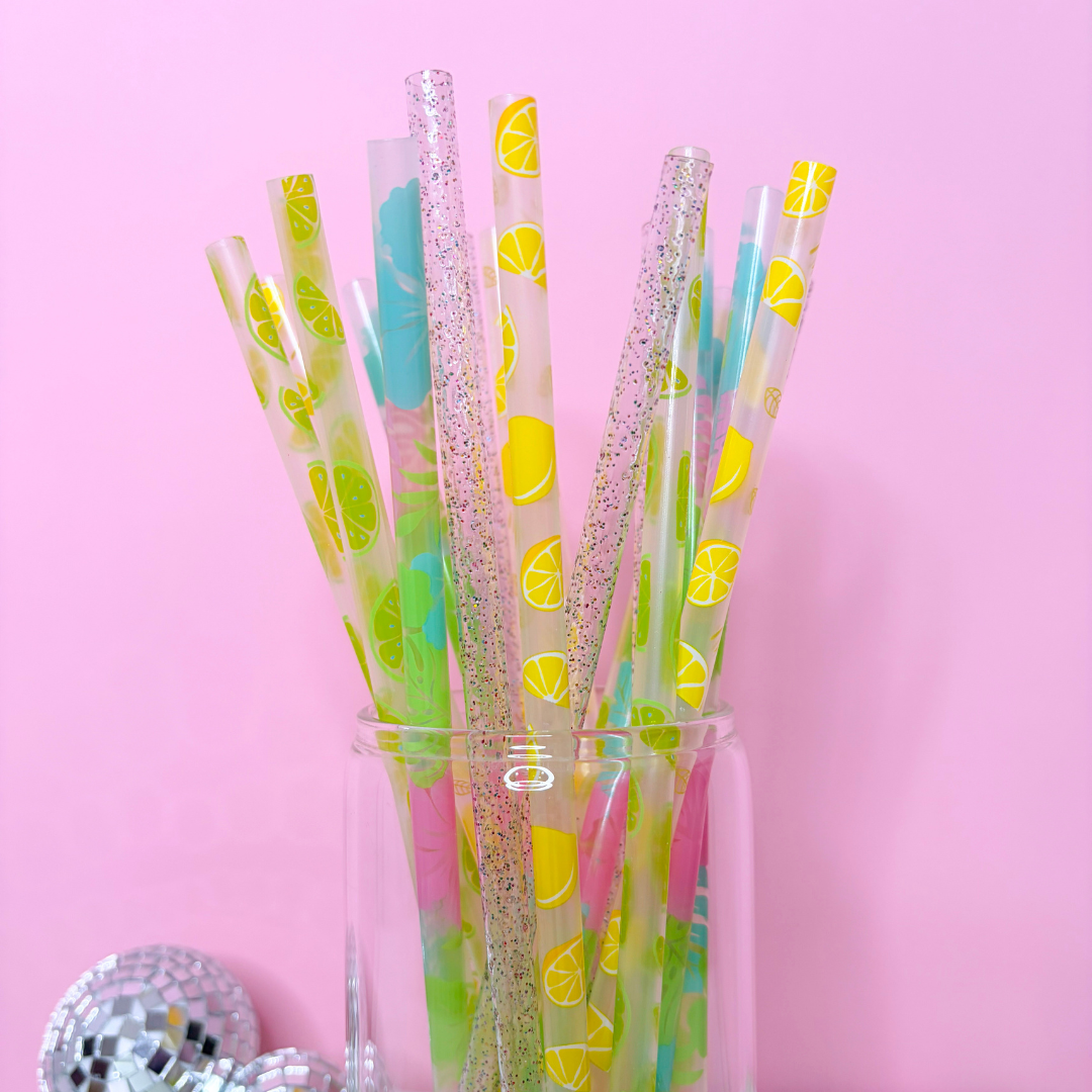 Summer Dopamine Reusable Straws – 9" (20 Pack)