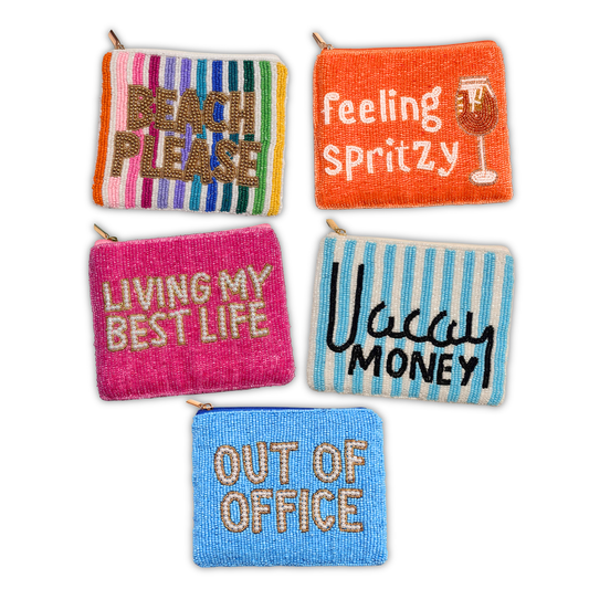 Vacation Beaded Pouches