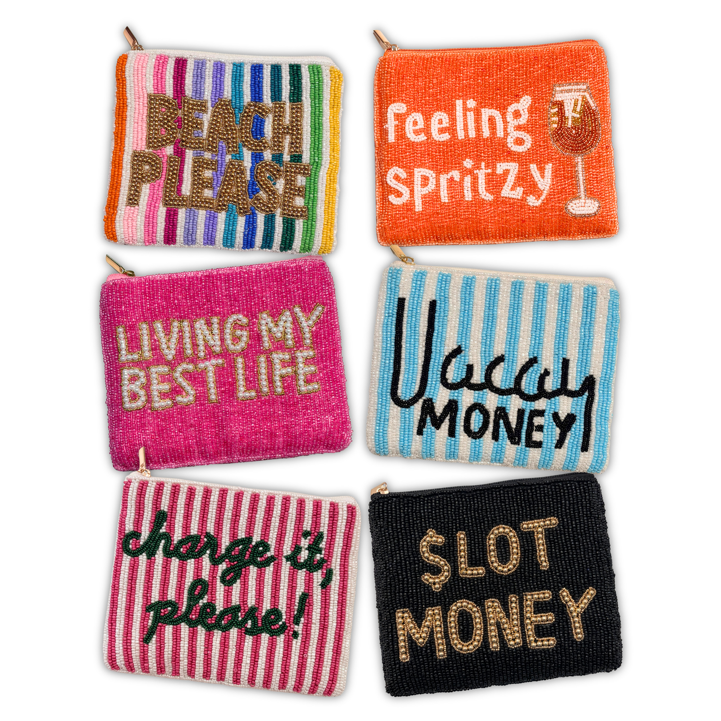 Vacation Beaded Pouches