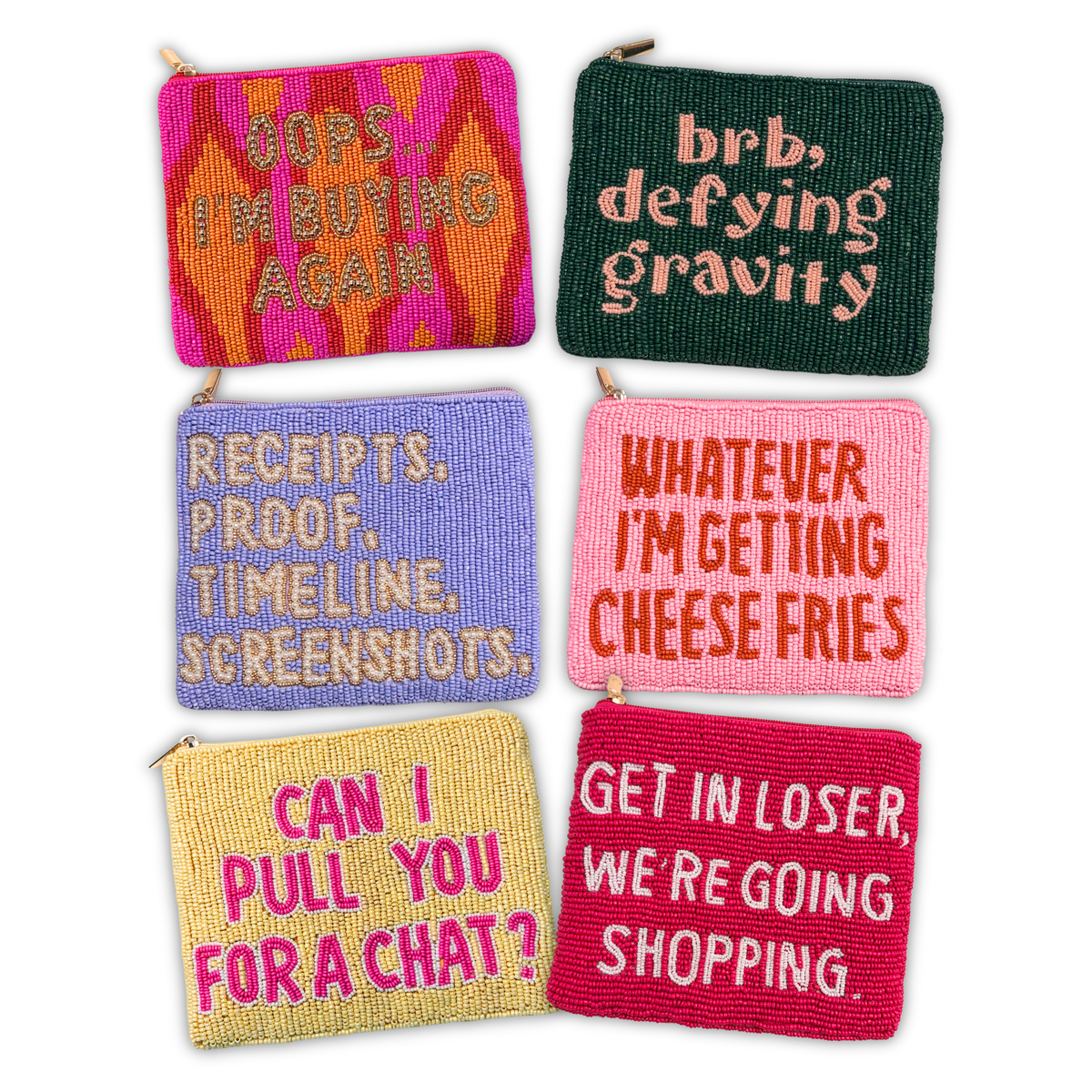 Pop Culture Beaded Pouches