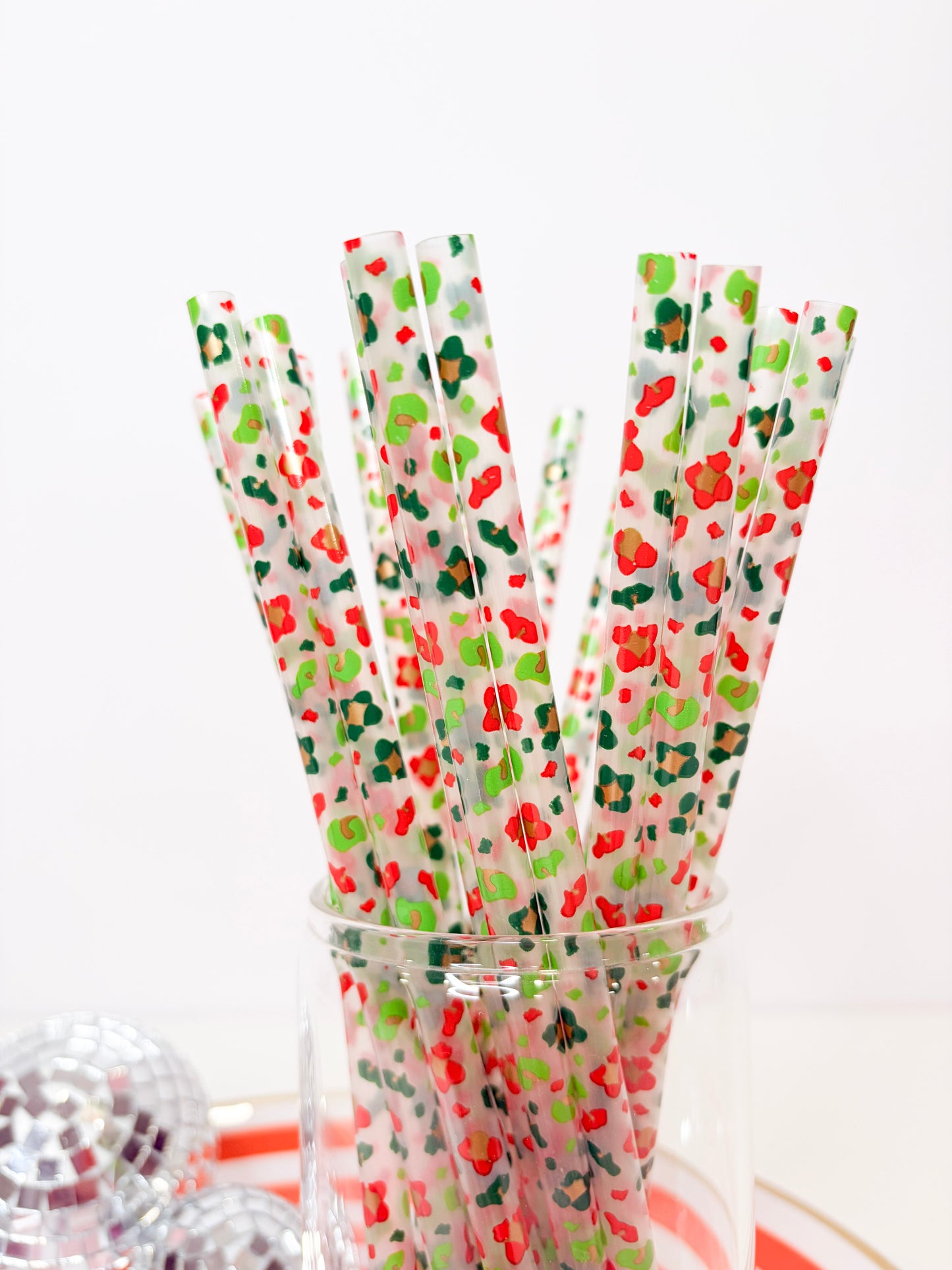 Leopard Reusable Straws (20 Pack) | 9 Inch