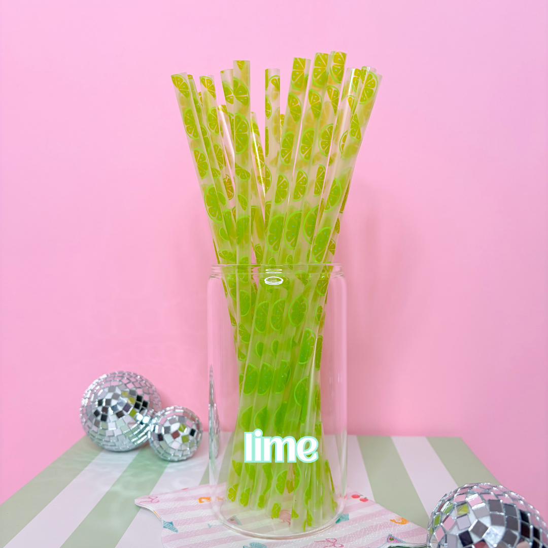 Summer Dopamine Reusable Straws – 9" (20 Pack)