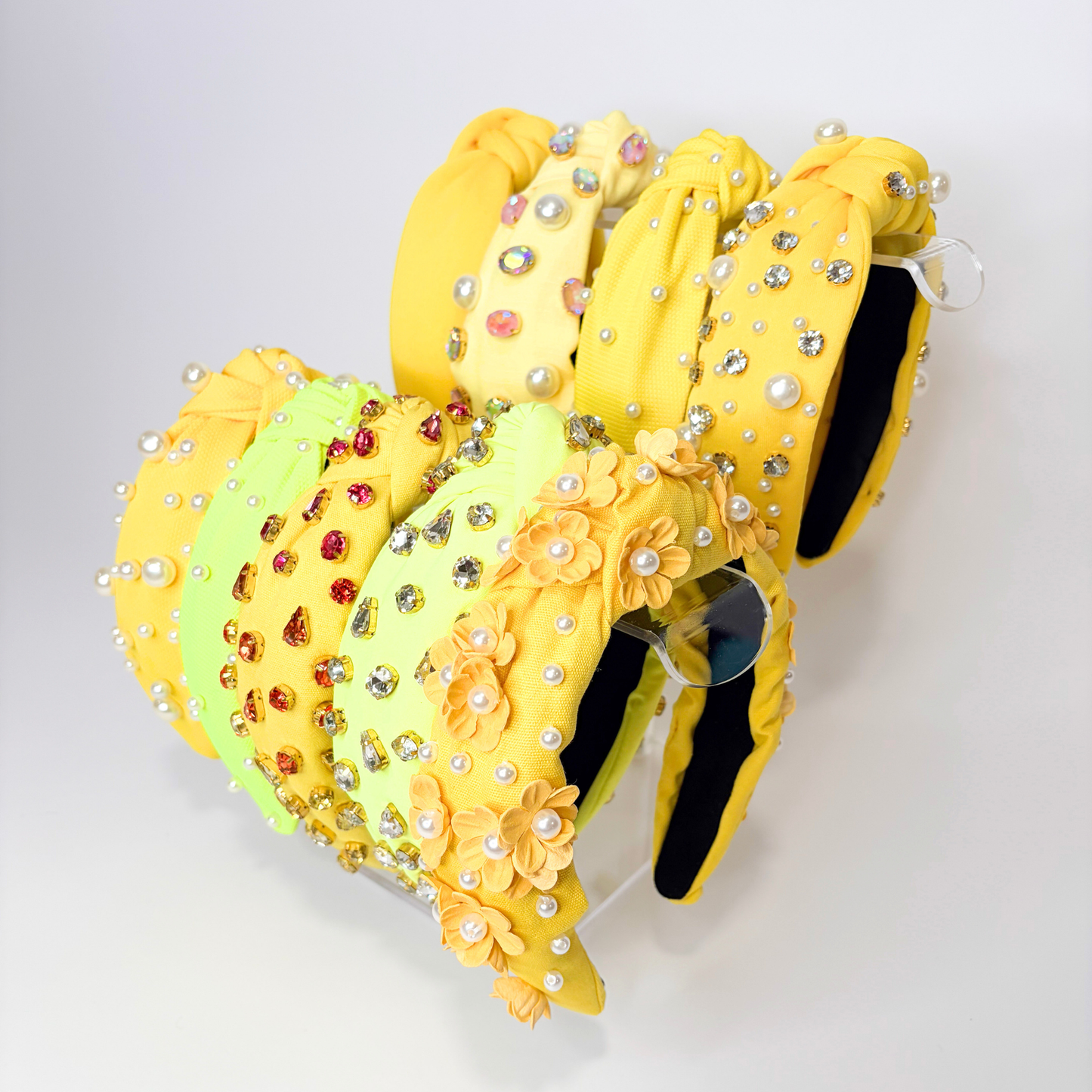 ✨ Yellow Statement Headbands | Pearl, Gem & Floral Styles