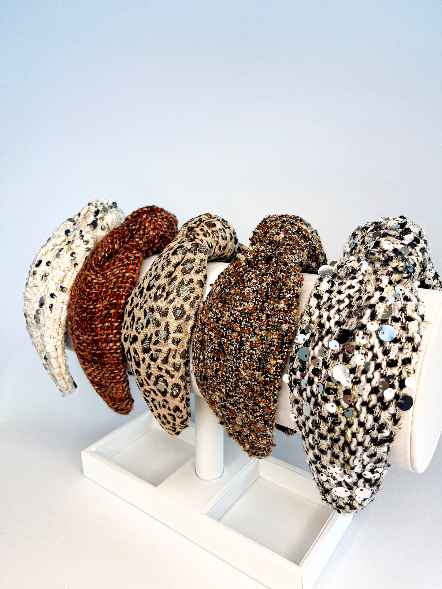🤎 Neutral Tweed & Leopard Headbands