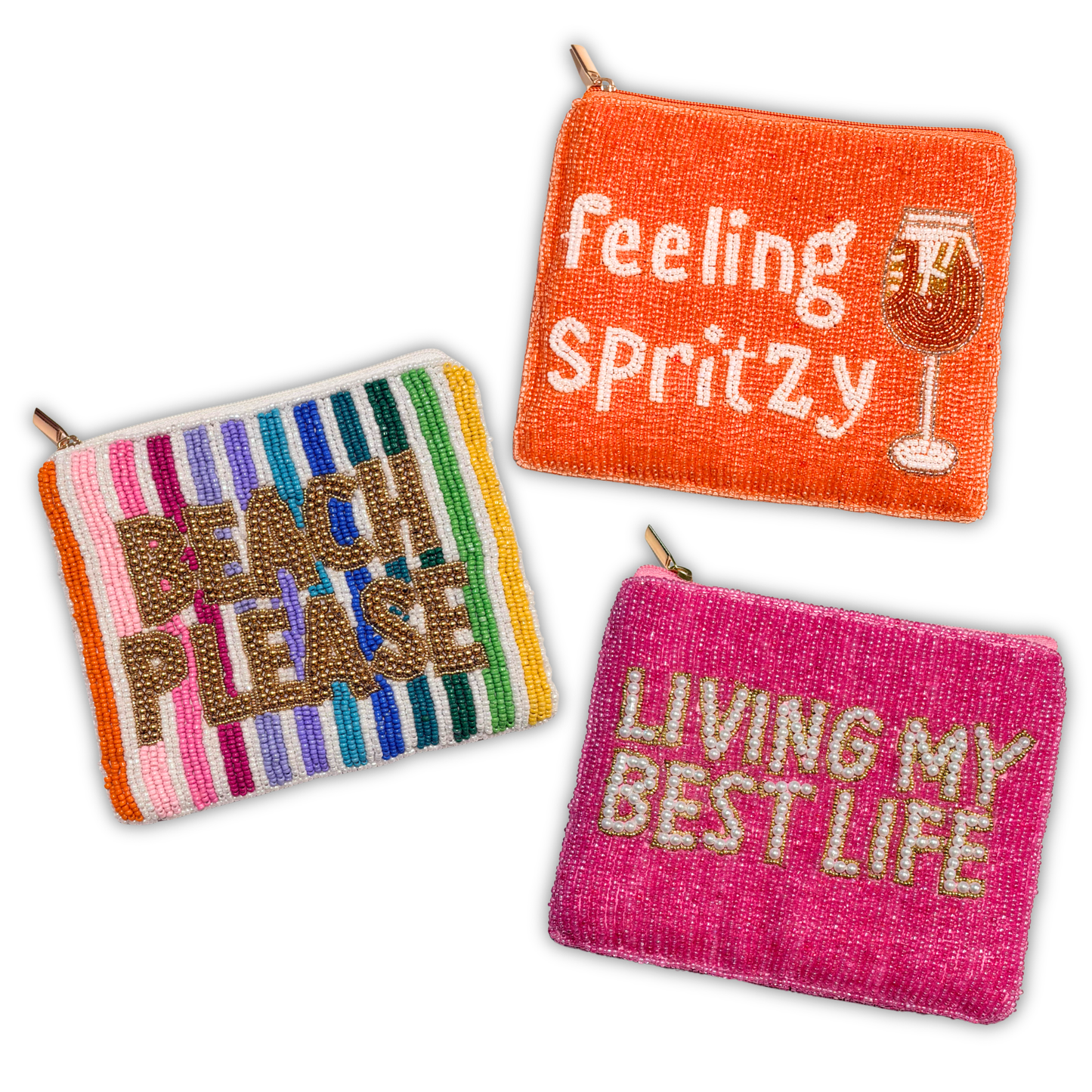 Vacation Beaded Pouches
