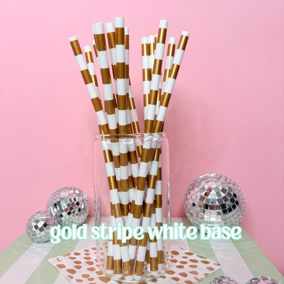 Gold Reusable Straws – 9" (20 Pack)