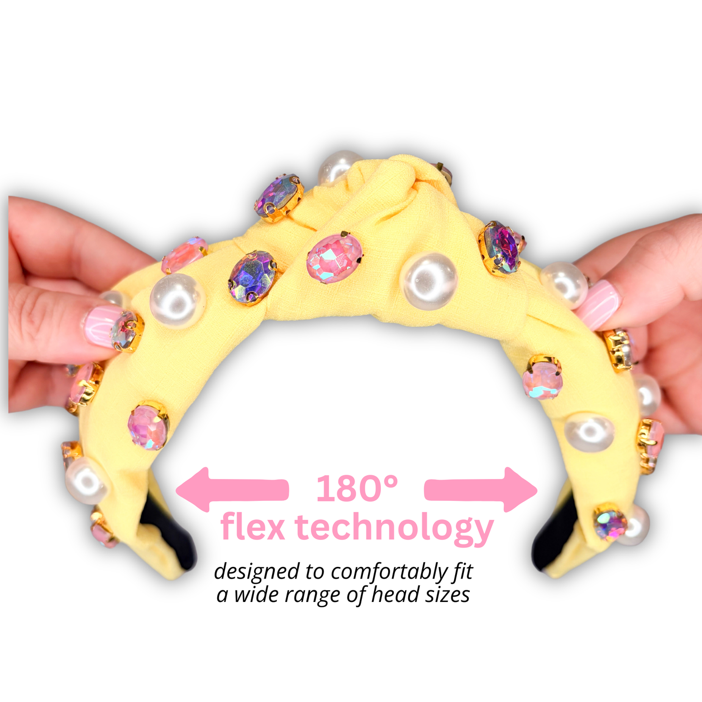 ✨ Yellow Statement Headbands | Pearl, Gem & Floral Styles