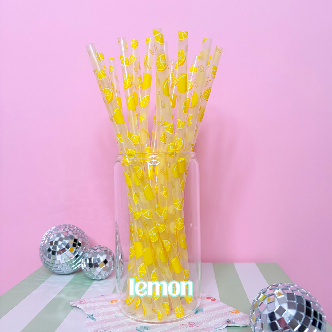 Summer Dopamine Reusable Straws – 9" (20 Pack)