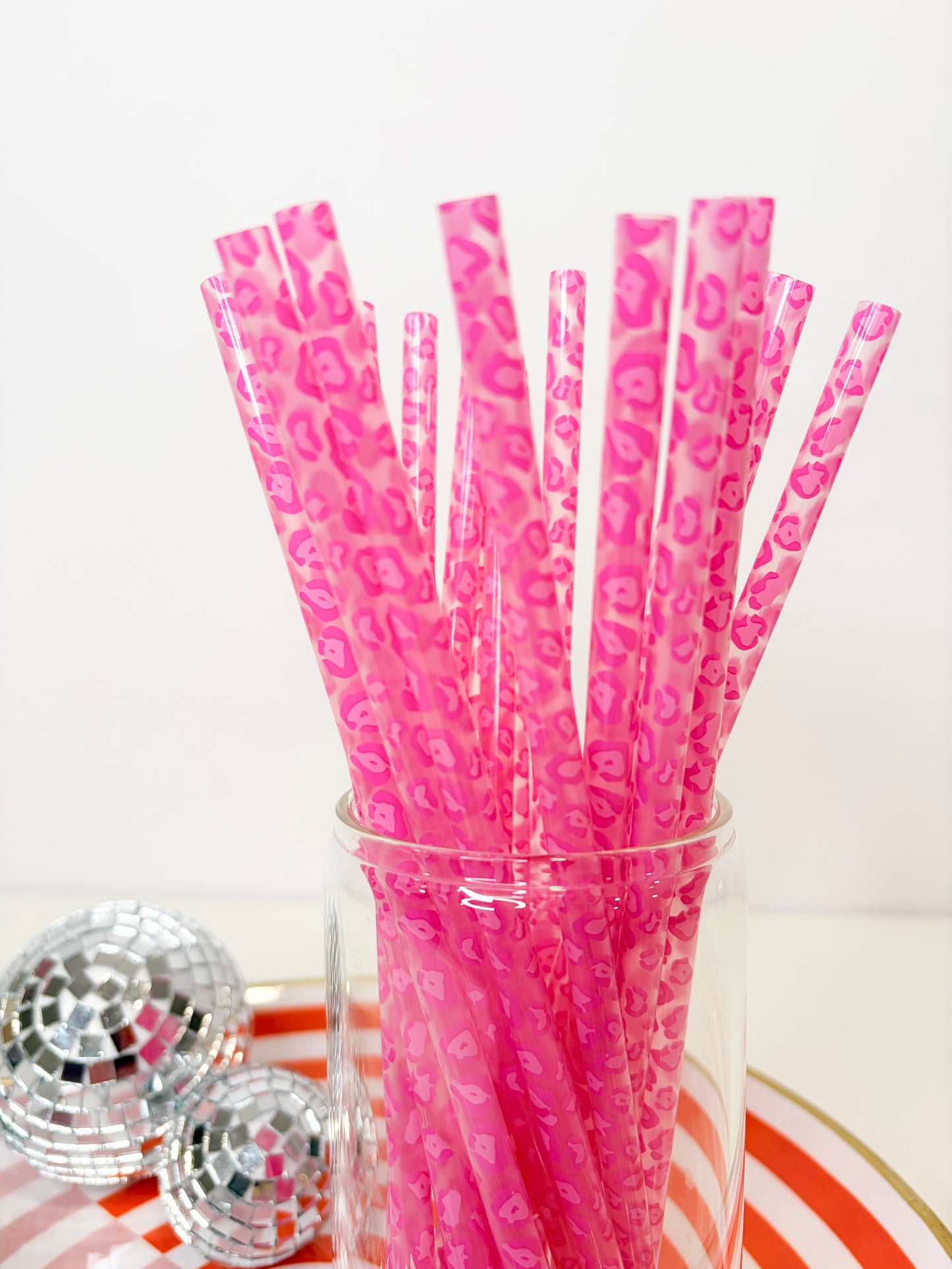 Leopard Reusable Straws (20 Pack) | 9 Inch
