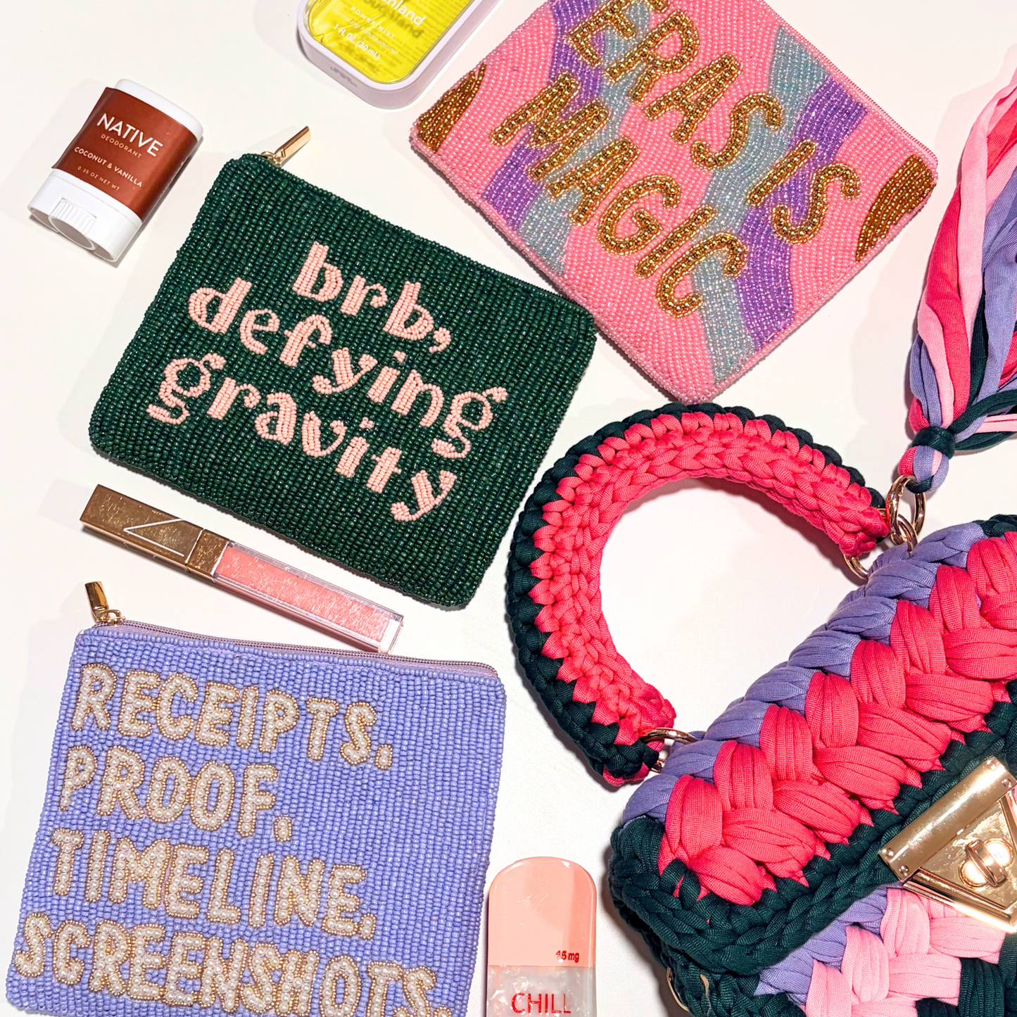 Pop Culture Beaded Pouches