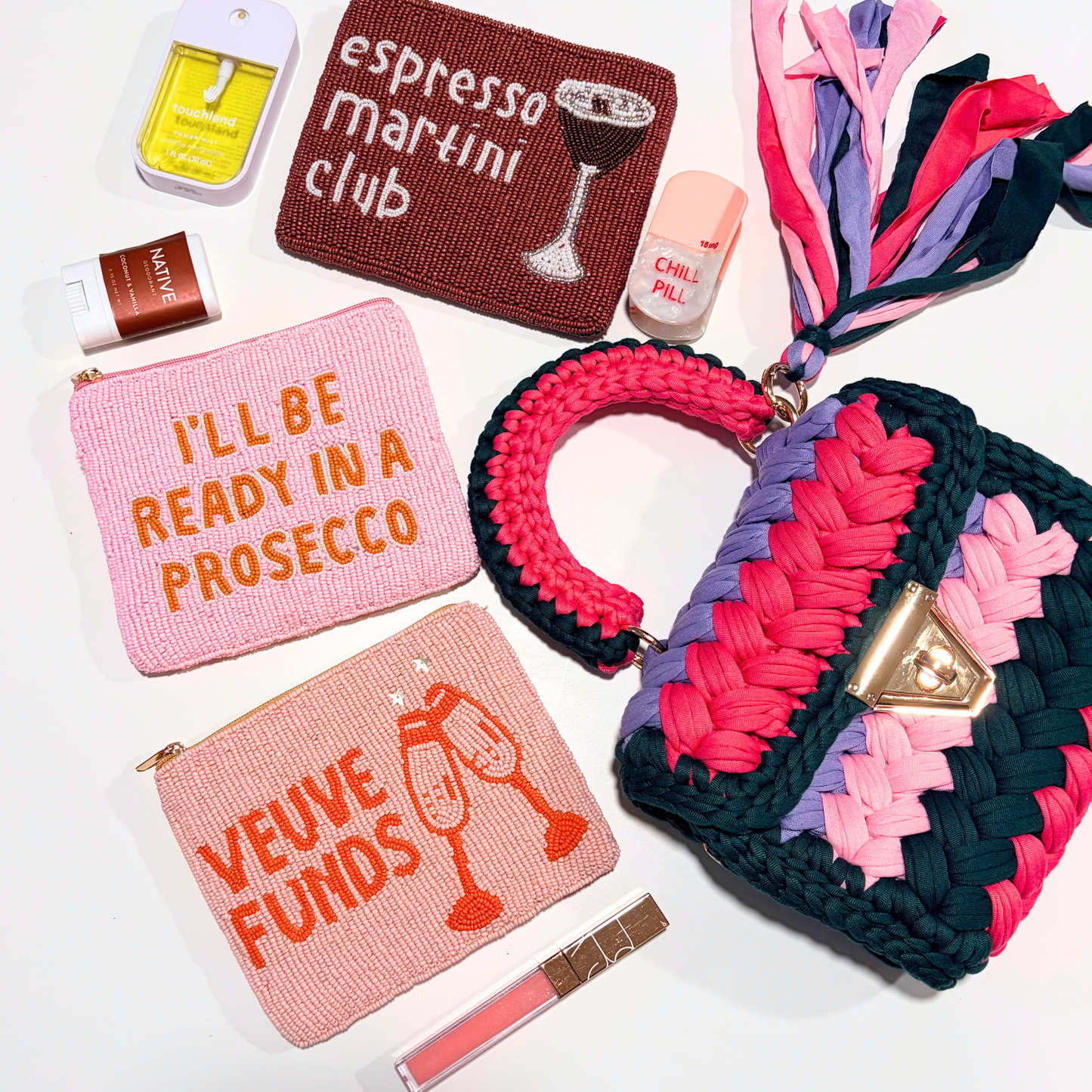 Cocktail & Girls Night Beaded Pouches