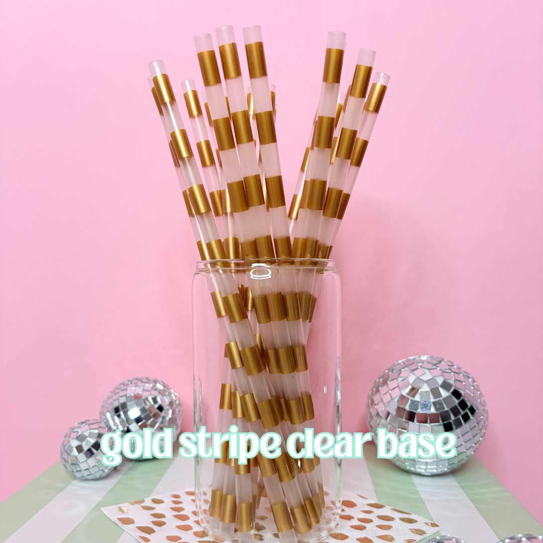 Gold Reusable Straws – 9" (20 Pack)