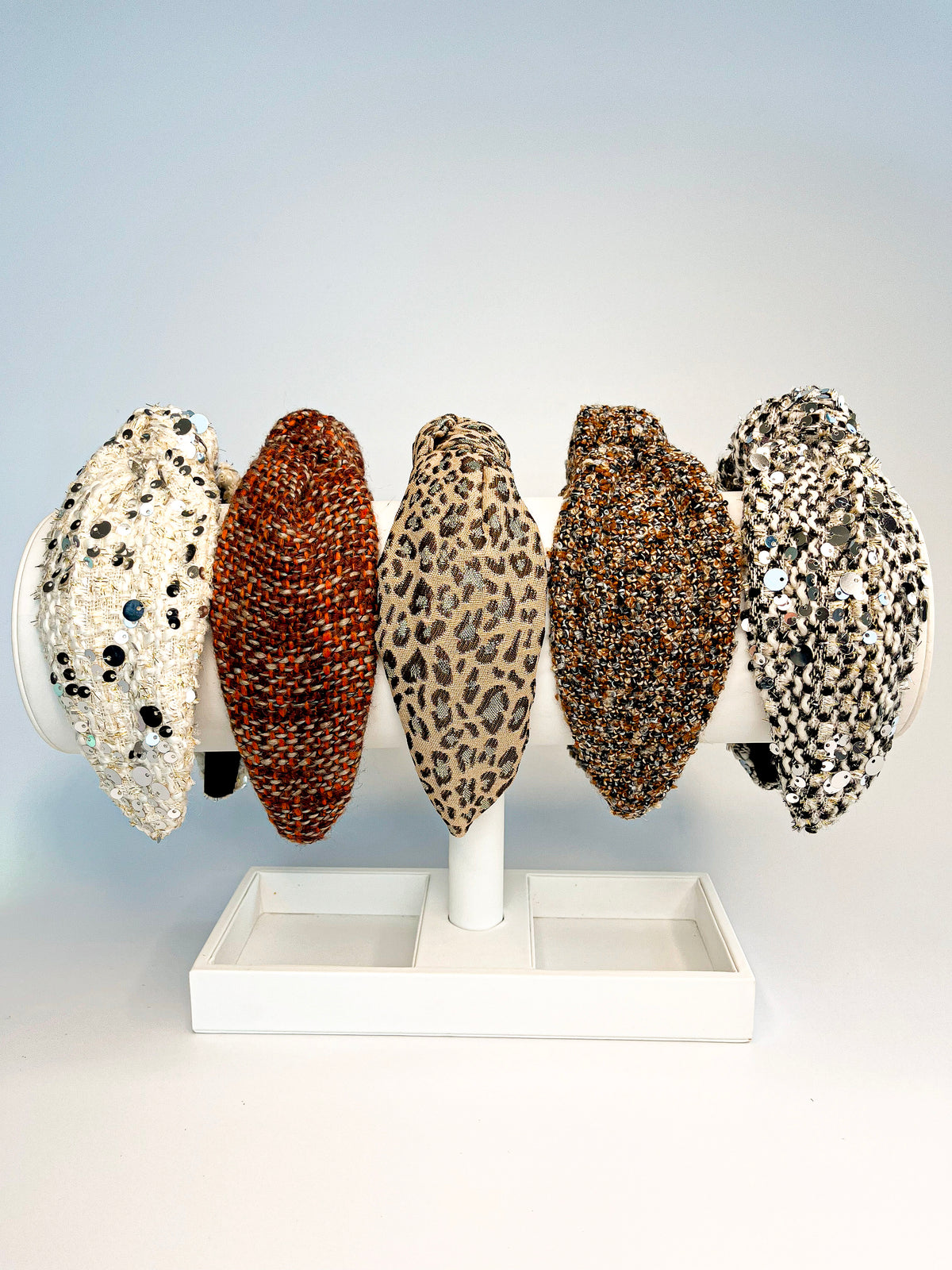 🤎 Neutral Tweed & Leopard Headbands
