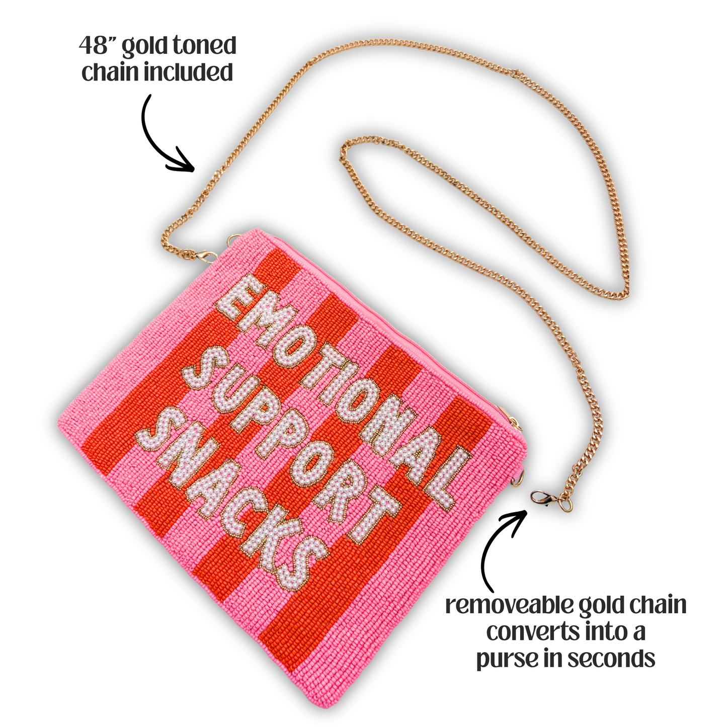 Super Large Hand-Beaded Convertible Bag