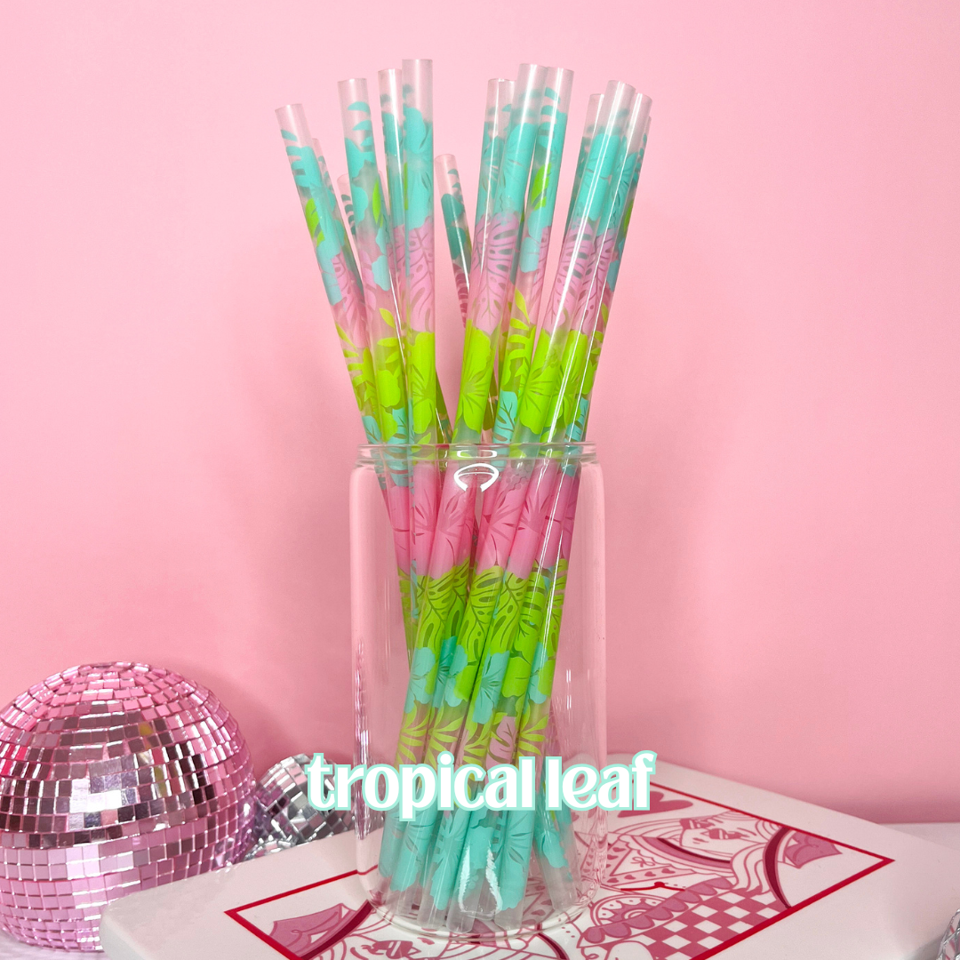 Summer Dopamine Reusable Straws – 9" (20 Pack)