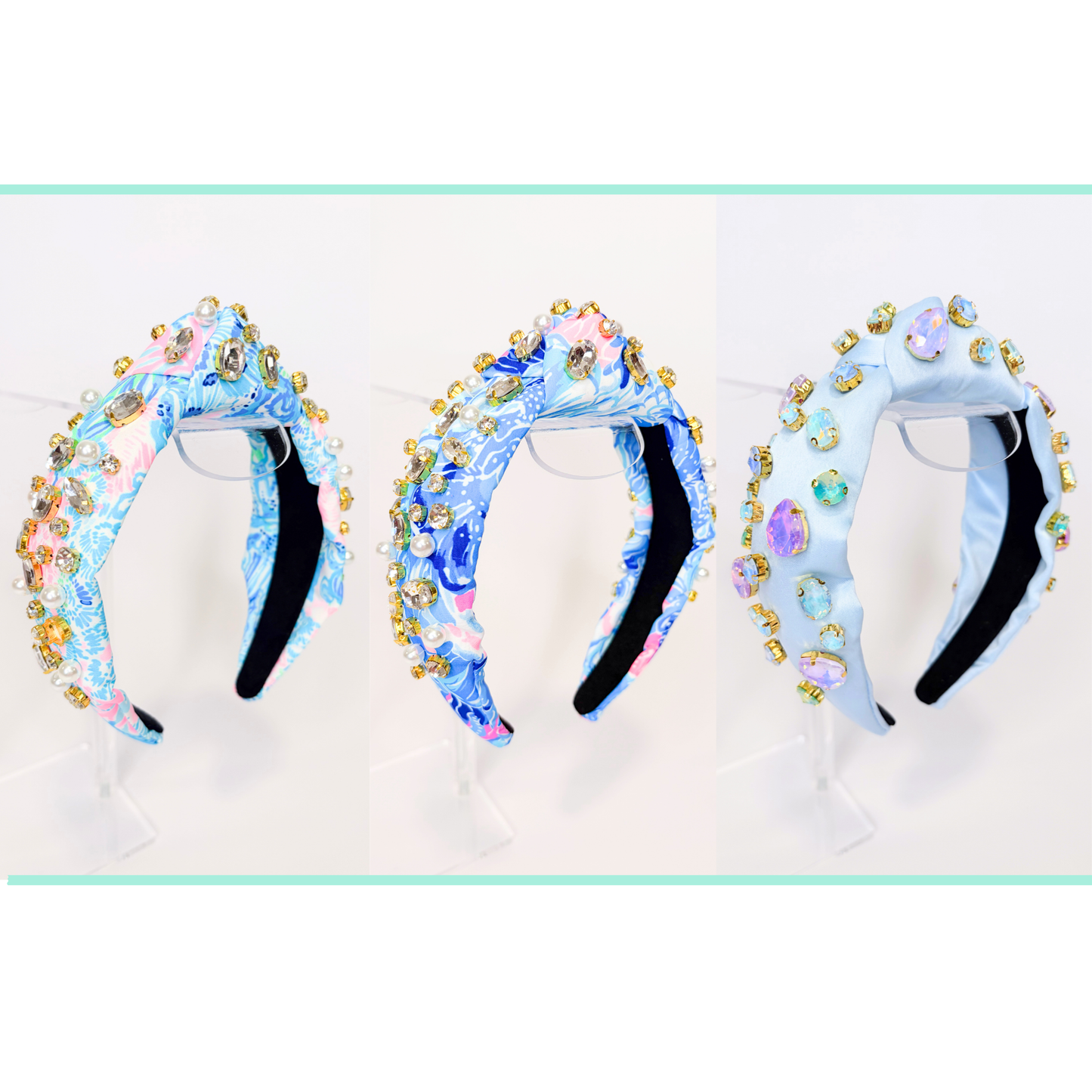 🩵 Coastal Jewel Statement Headbands