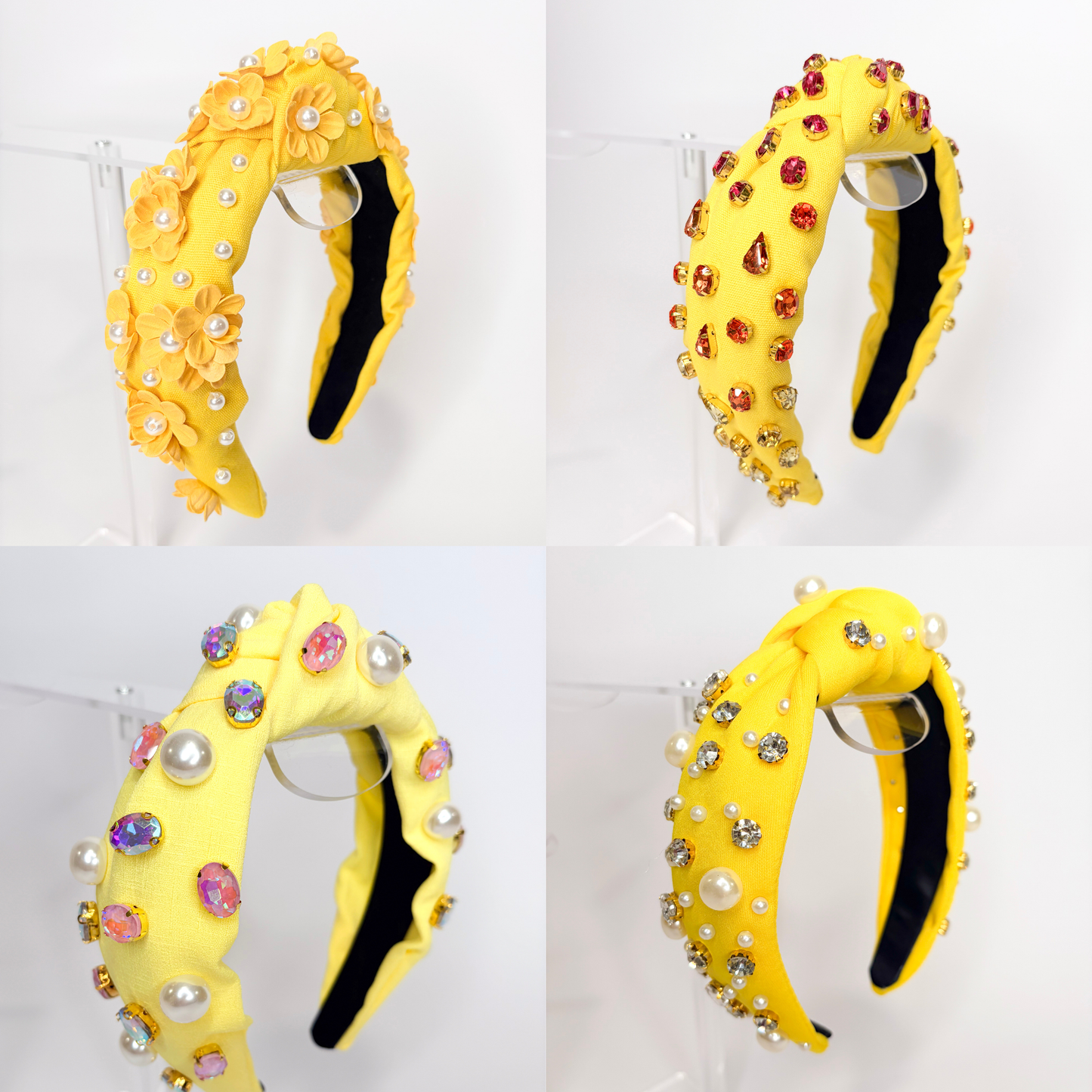 ✨ Yellow Statement Headbands | Pearl, Gem & Floral Styles
