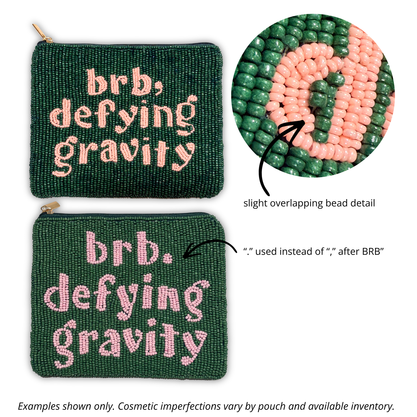 Perfectly Imperfect Beaded Pouches ✨ Cosmetic Imperfections Discount