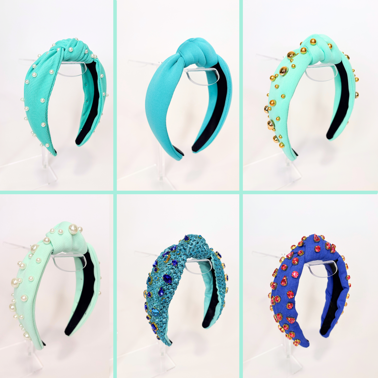 🩵 Coastal Jewel Statement Headbands