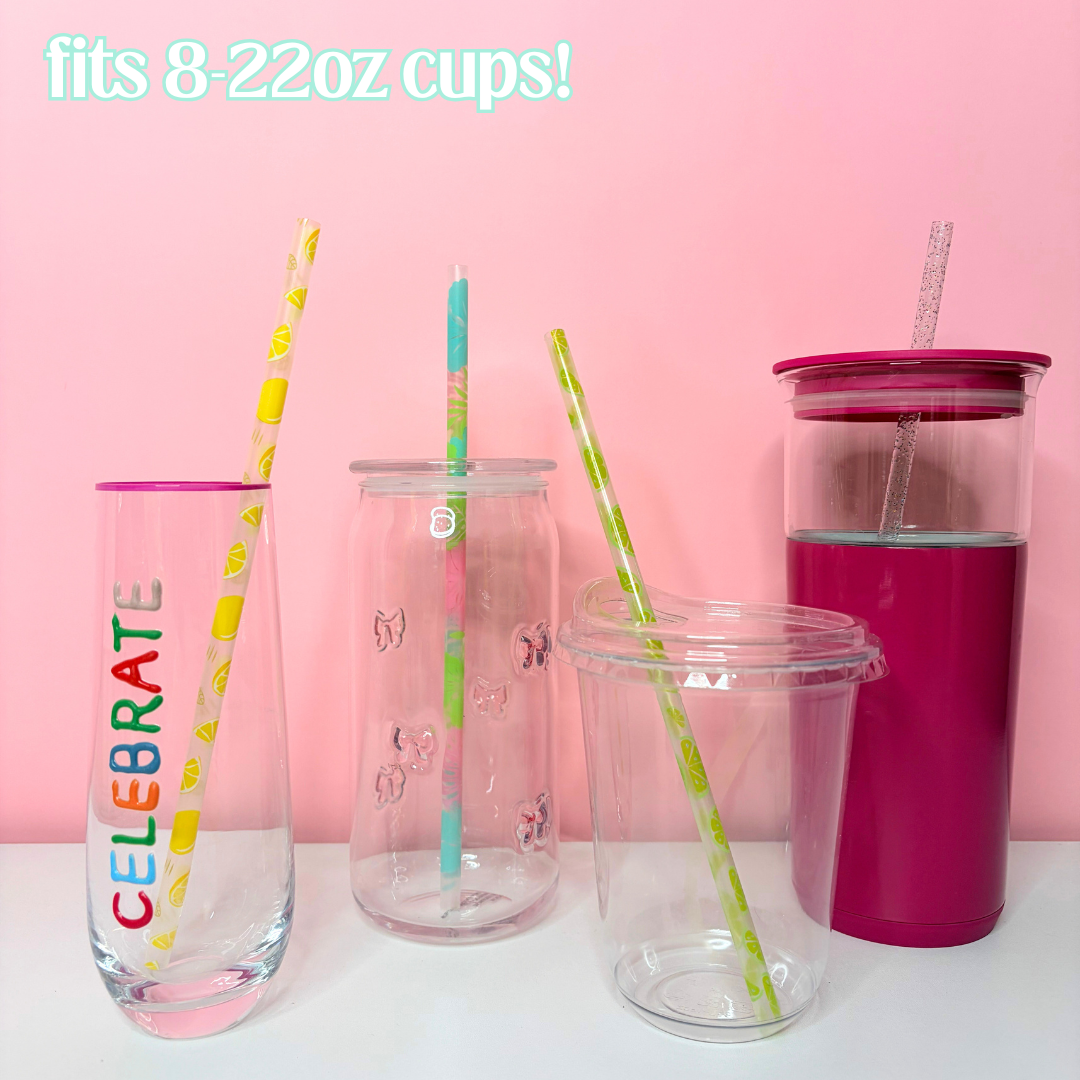 Summer Dopamine Reusable Straws – 9" (20 Pack)