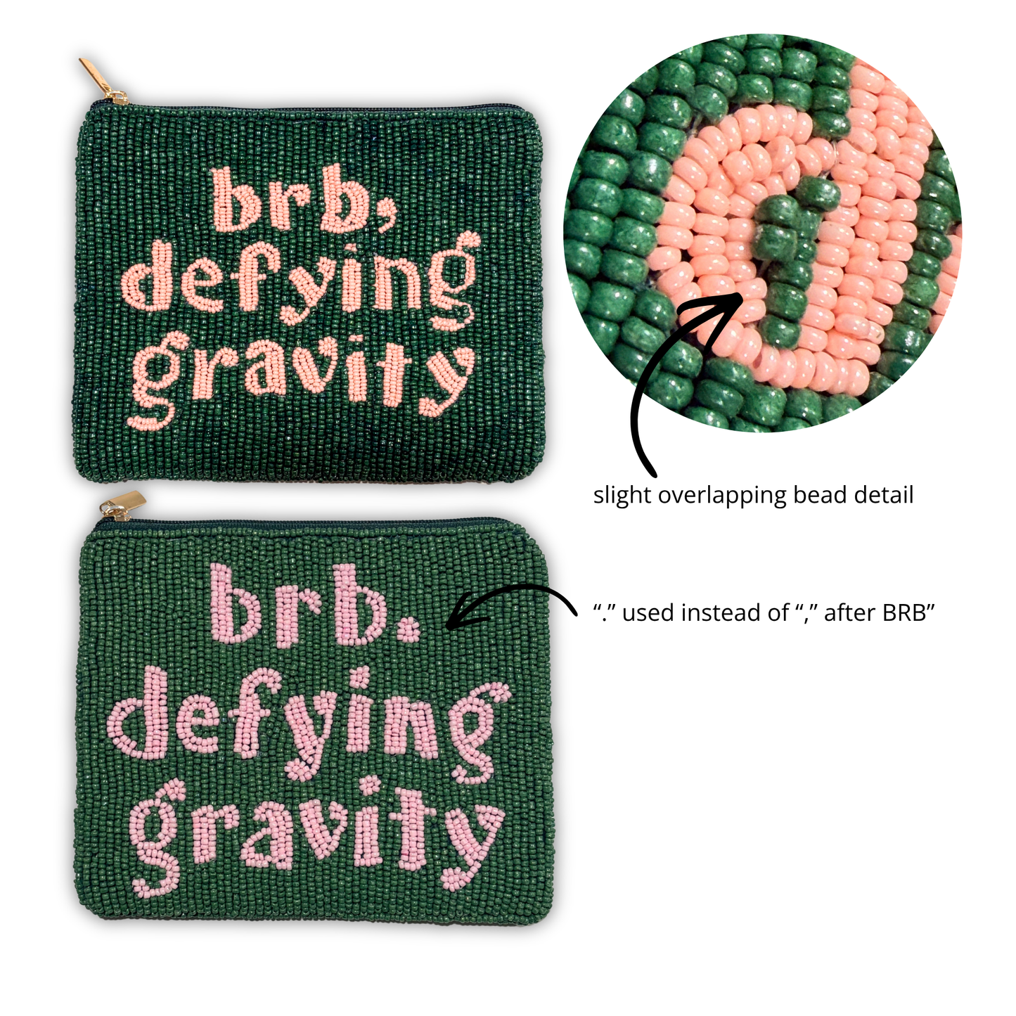 Perfectly Imperfect Beaded Pouches ✨ Cosmetic Imperfections Discount
