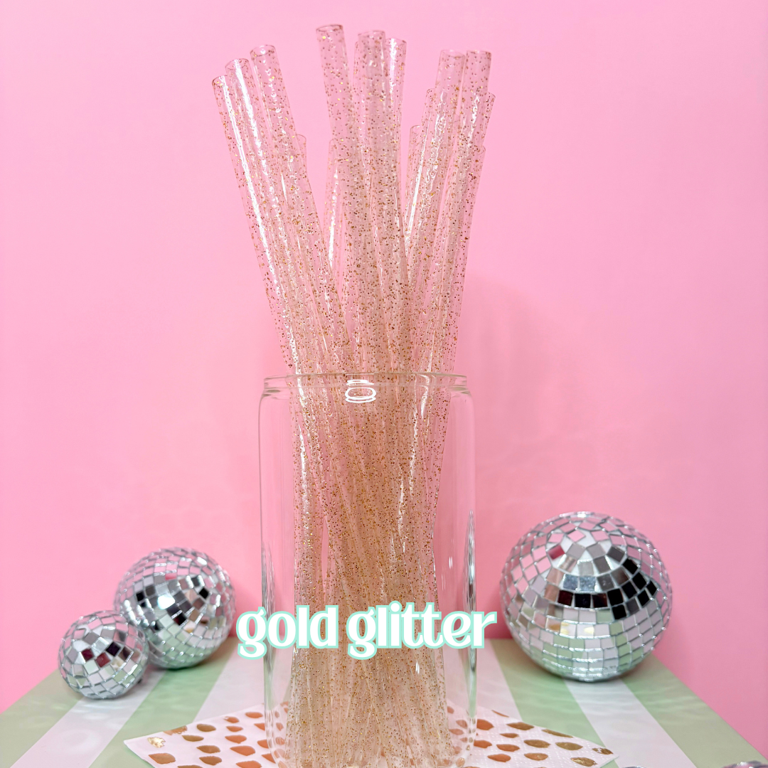 Gold Reusable Straws – 9" (20 Pack)