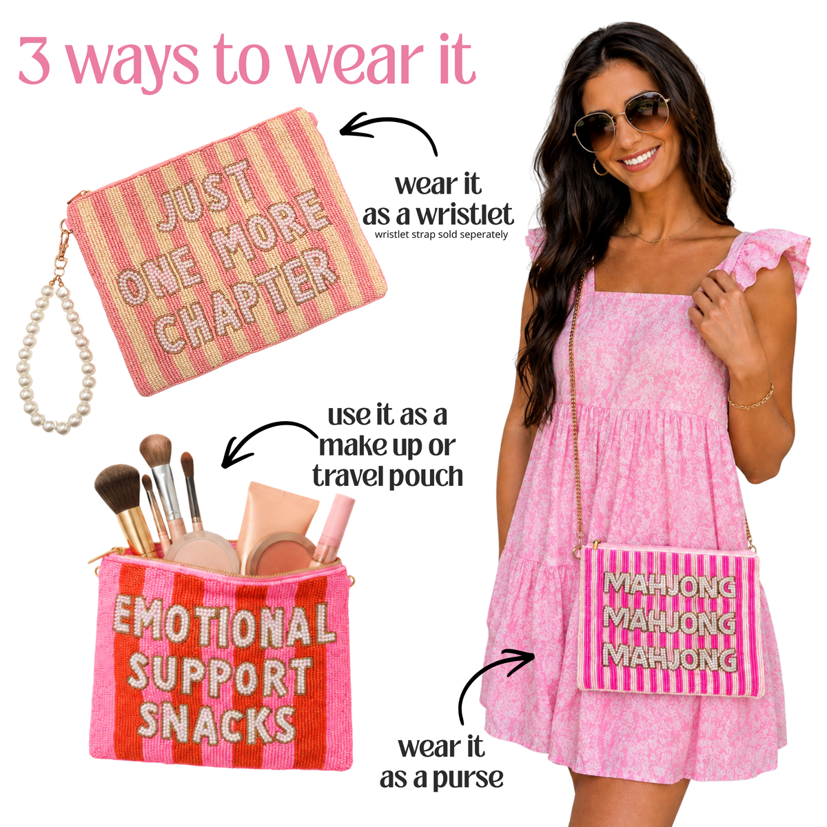 Super Large Hand-Beaded Convertible Bag