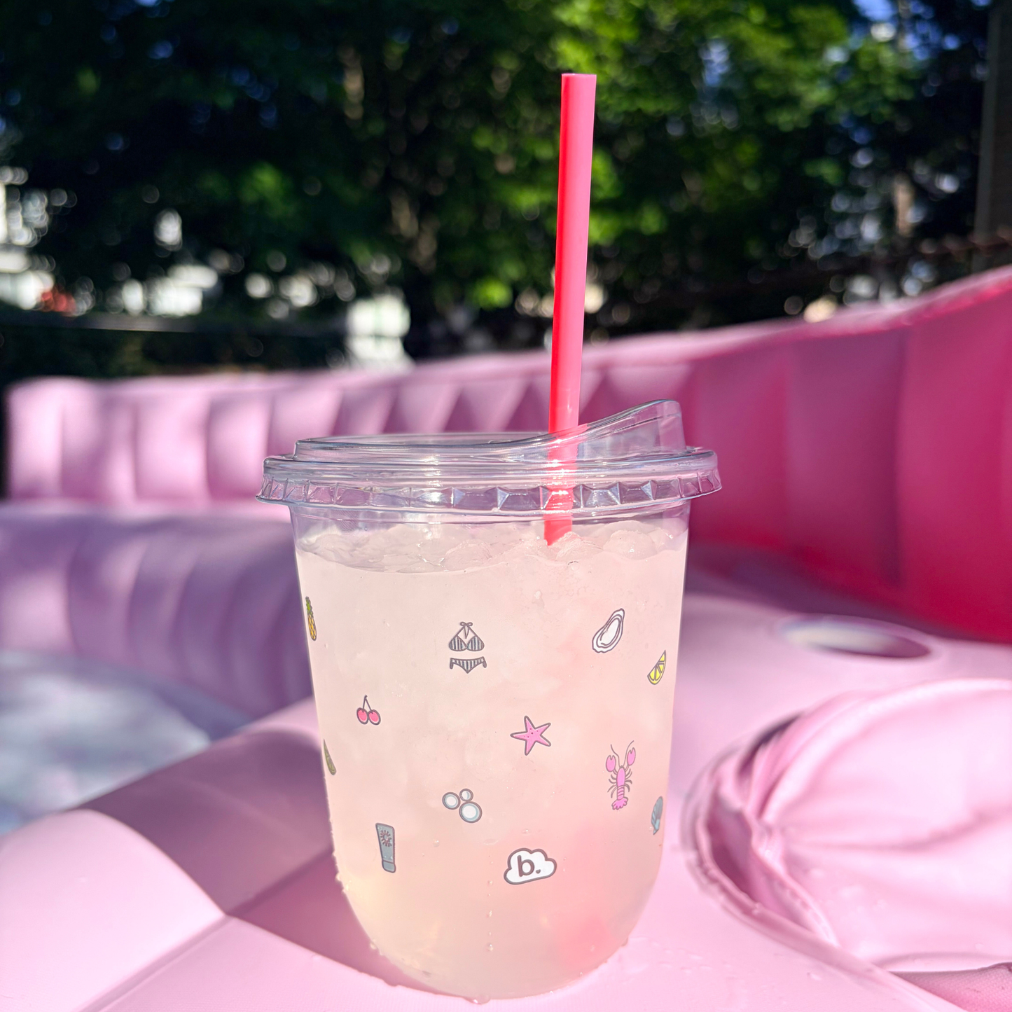 Cups For Cute Little Drinks™ – 16oz Coastal Cup Set | 25 Cups + 25 Sipper Lids + 25 Straws