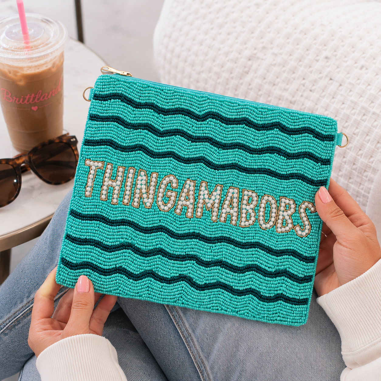 Super Large Hand-Beaded Convertible Bag