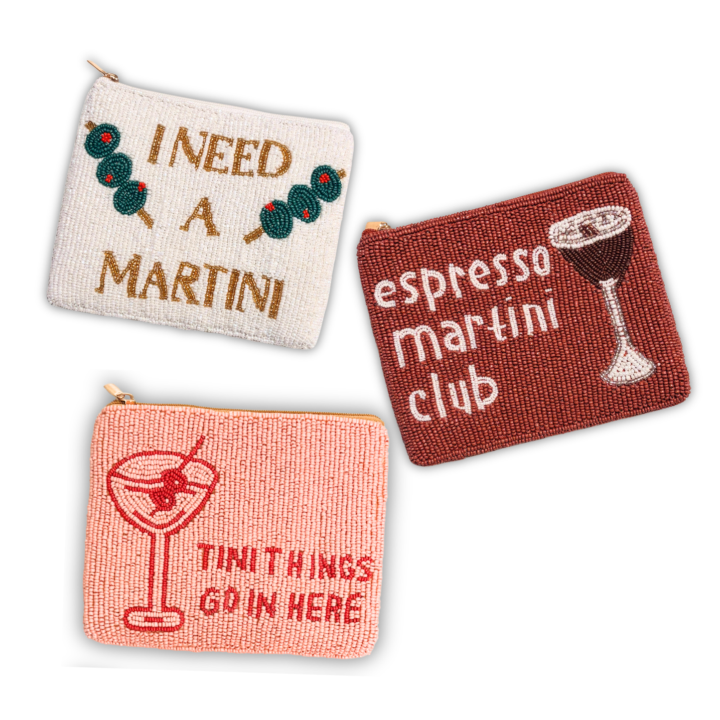 Cocktail & Girls Night Beaded Pouches