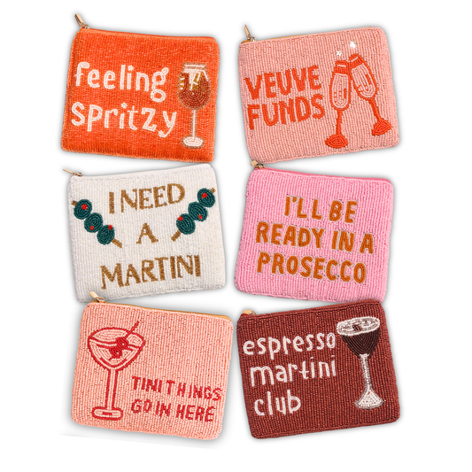 Cocktail & Girls Night Beaded Pouches