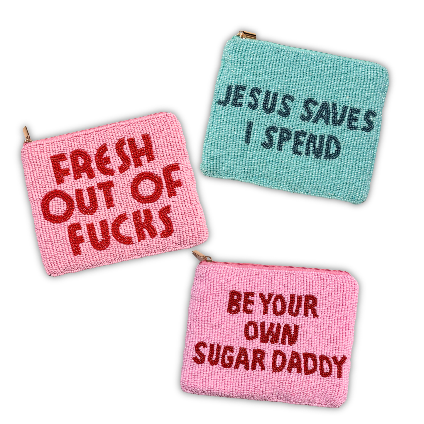 Main Character Energy Beaded Pouches